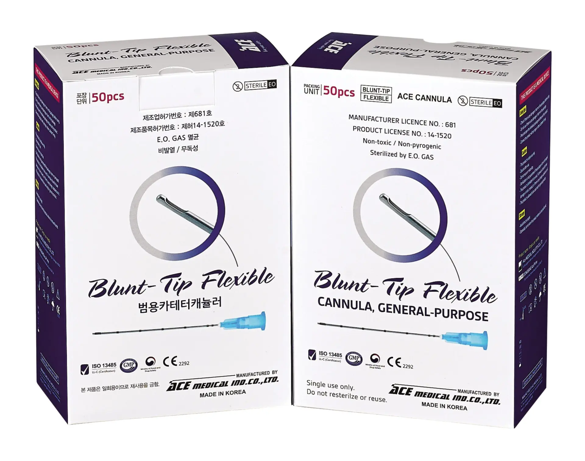 ACE MEDICAL BLUNT TIP CANNULA (50pcs/1box), 23Gx70mm